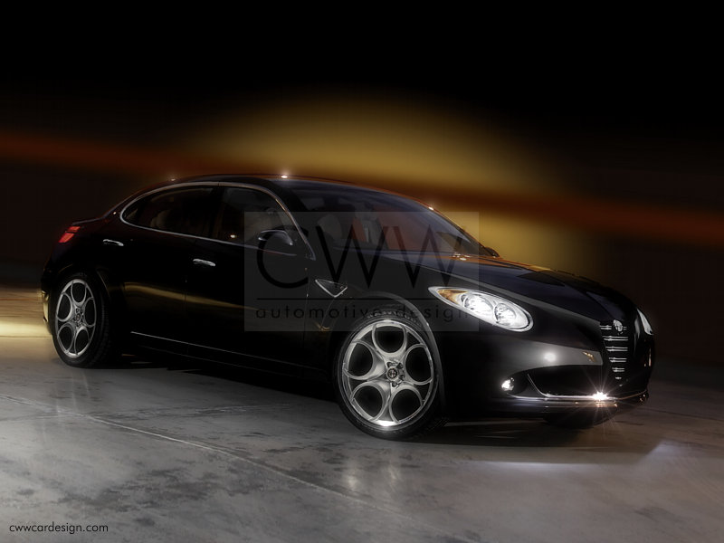 Take this proposal for the Alfa Romeo's 159 successor called Giulia for