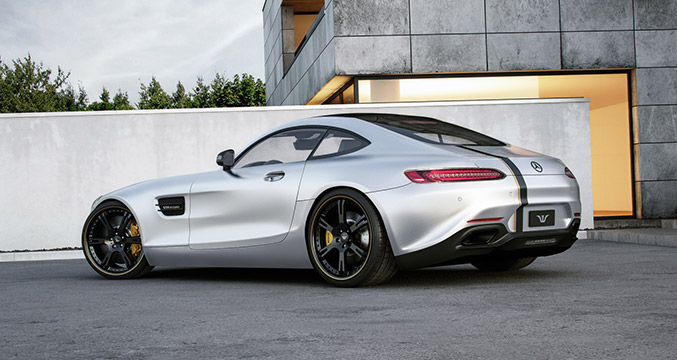 2015 Wheelsandmore Mercedes-Benz AMG GT S Coupe Rear Angle