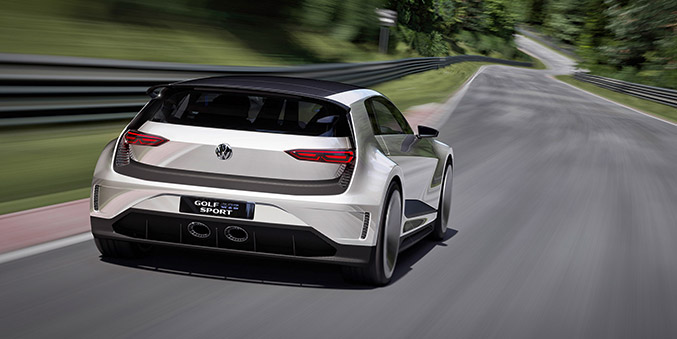 2015 Volkswagen Golf GTE Sport Concept Rear Angle