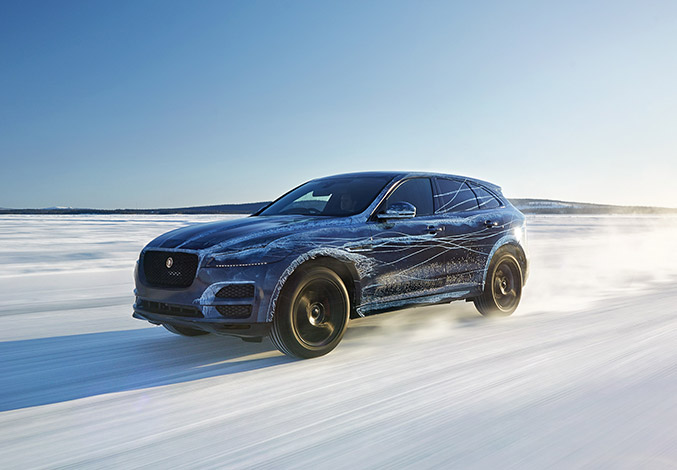 Jaguar F-PACE tested to extremes Ice test