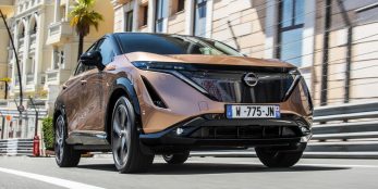 thumbnail All-electric Nissan Ariya takes to the famous Monaco street circuit for its public driving debut