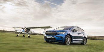 thumbnail Electric mobility takes off as ŠKODA ENYAQ iV and electric plane demonstrate the future of zero emission travel