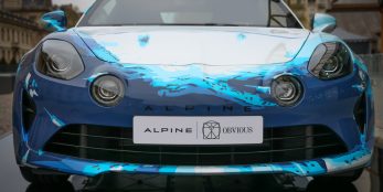 thumbnail Alpine unveils the A110 designed by Obvious at Art Paris Fair